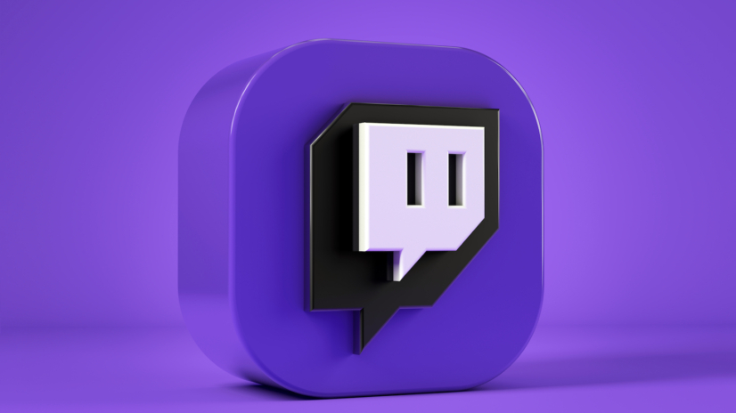 Twitch icon 3D rendering